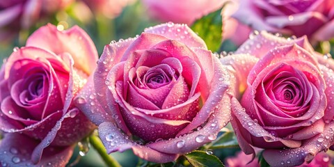 pink roses in a garden