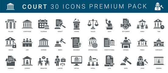 icons court concepts, courthouse verdict jury, Document International Bench Constitutional