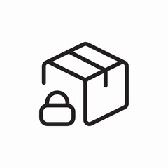 package lock icon sign vector