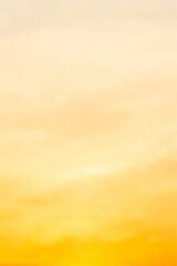 Orange Sky And Sunlight Concept. Bright sunset sky with colorful clouds at evening
