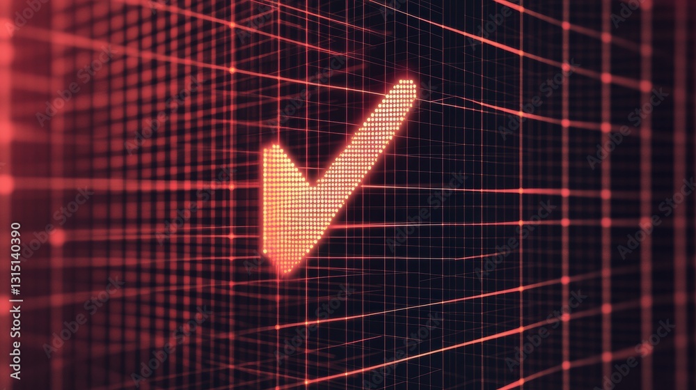 Leinwandbilder Cursor icon on pixelated grid background for computer services with space for text
