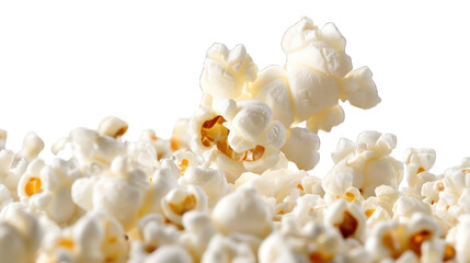 Single popcorn kernel fully popped with buttery texture
