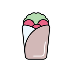 Burrito Vector icon