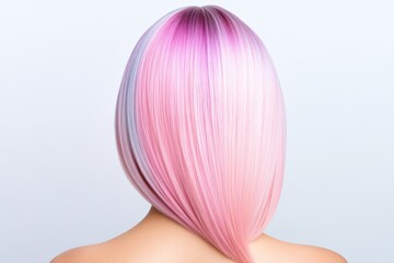 Fototapeta premium Trendy Pastel Unicorn Hair in Vibrant Shades – Stylish Fantasy Hairstyle with Soft and Colorful Gradient for Professional Hairdressers, Creative Colorists, and Salon Styling Inspiration