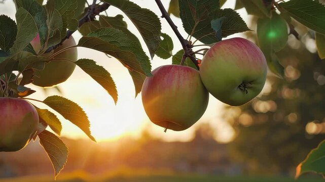 Fresh Red Apple Close-Up