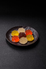 Jelly candies or homemade marmalade with different flavors