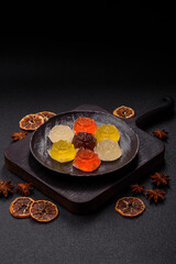 Jelly candies or homemade marmalade with different flavors