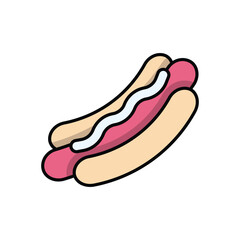 Hot Dog Vector icon