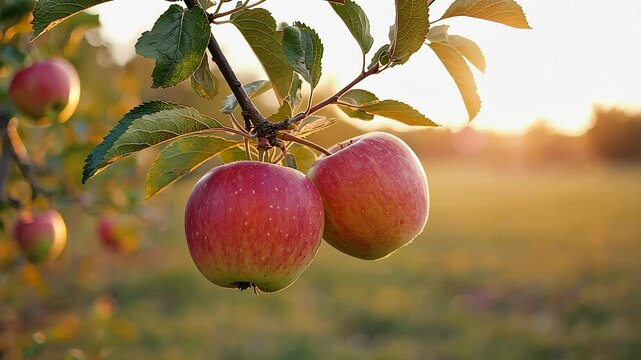 Fresh Red Apple Close-Up