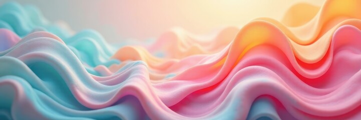 Obraz premium Abstract geometric pasta shapes, swirling pastel background, repeating, background