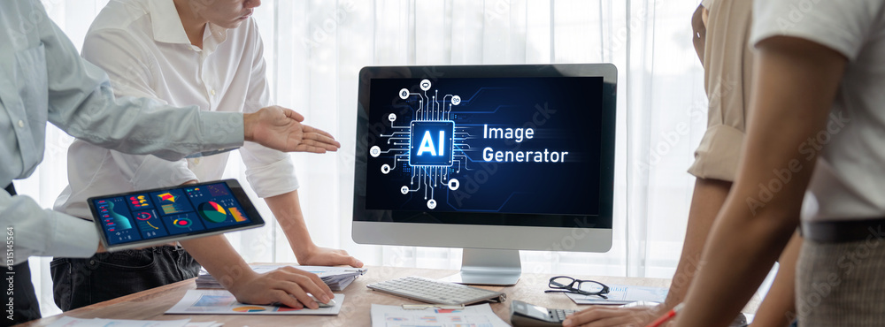 Aufkleber Generative AI virtual assistant tools for prompt engineer and user for ease of engage artificial intelligence AI technology help people to work with generative AI functions by prompting the AI brisk