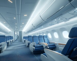 Naklejka premium Airplane Cabin Interior Design