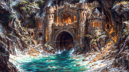 Collection of fantasy art landscapes #28 