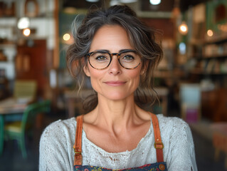Portrait of a Confident Female Business Owner in a Furniture Store