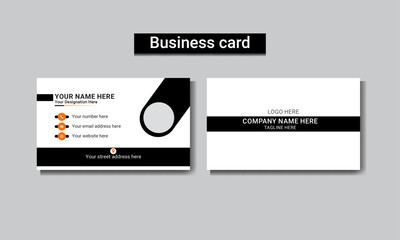 Clean and Simple Business Card with black