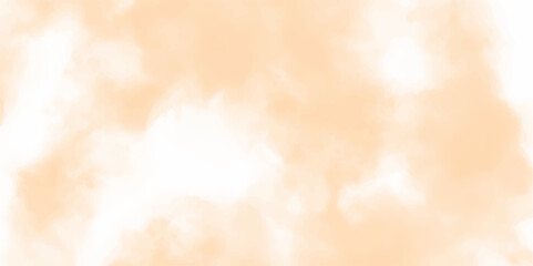 Abstract Painted Brush stroked painting. Old paper texture design and light brown and yellow concrete bg. Watercolor of brown surface with white tiny and fresh clouds. Expressing freedom and creative