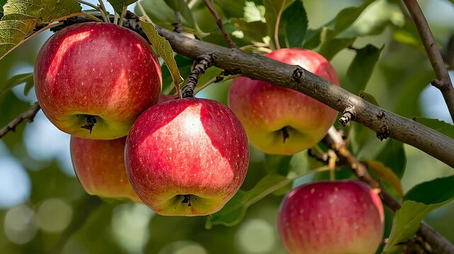 Fresh Red Apple Close-Up