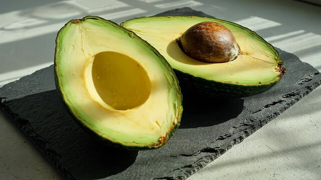 Whole and Sliced Avocado Display