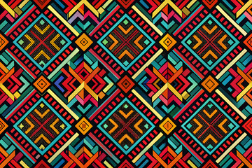 Abstract Geometric Pattern. Colorful Digital Art