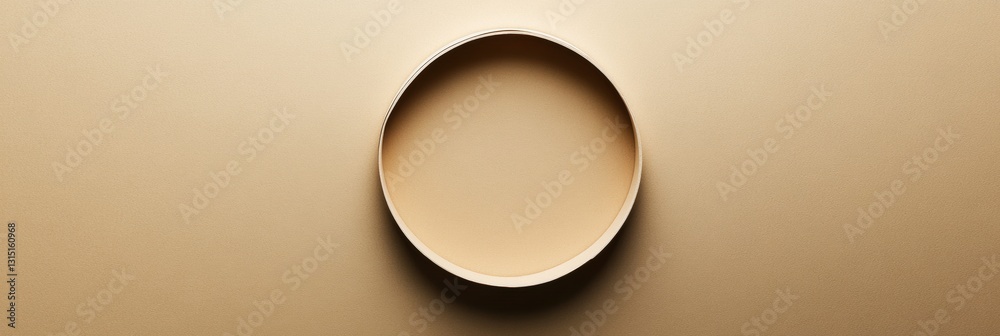 Aufkleber Circular recycling loop design symbolizing endless sustainable consumption with minimalist background and ample space for message