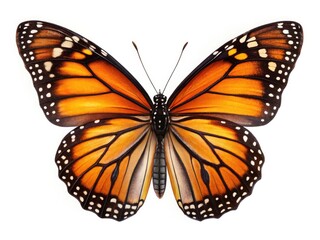 Monarch Butterfly Silhouette, White Background, Clip Path, High Resolution, Nature Photography, Insect Silhouette, Butterfly Silhouette, Wildlife Photography