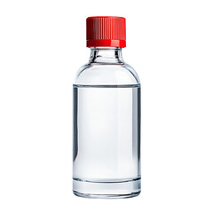 Naklejka premium a clear bottle with a red cap on a transparent background