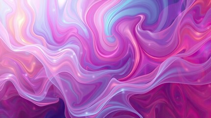 Obraz premium Vivid swirls and gentle waves create a vibrant abstract art piece showcasing a blend of soft pastel colors and fluid patterns in harmonious motion