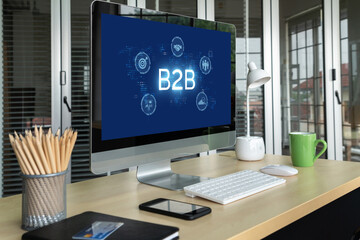Business person navigates B2B landscape, harness technology to enhance business-to-business...