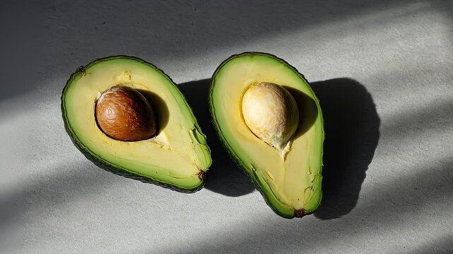 Whole and Sliced Avocado Display