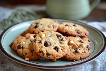 Delicious Homemade Chocolate Chip Cookies Sweet Treats Perfect for Baking Lovers Enjoy These Warm Gooey Brown Sugar Delightful Snacks Yummy Homemade  