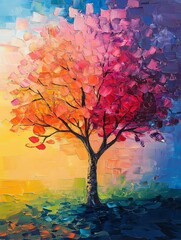 Wall art, Tree abstract art, Oil painting wall art, Abstract oil painting art background, Abstract acrylic and watercolor painting