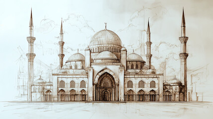 Fototapeta premium mosque in istanbul turkey