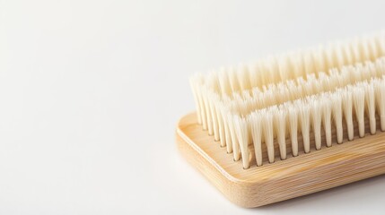 A close-up of a set of hair brushes and a comb on a white isolated background