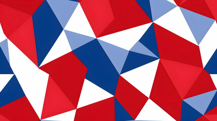 Abstract red, white, and blue geometric pattern; ideal for backgrounds, website design, or presentations
