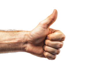 Positive gesture hand neutral concept isolated on transparent background, png