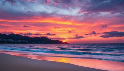 sunset at the beach