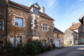 Ancient village of Châteauneuf in Burgundy, France