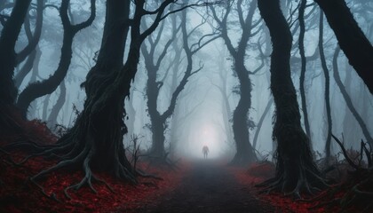 Obraz premium fog in the forest