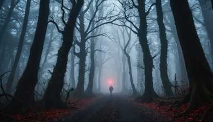 Obraz premium fog in the forest