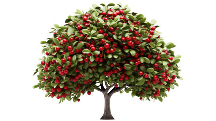 Fototapeta premium 3D Holly Tree Isolated on Transparent Background, PNG