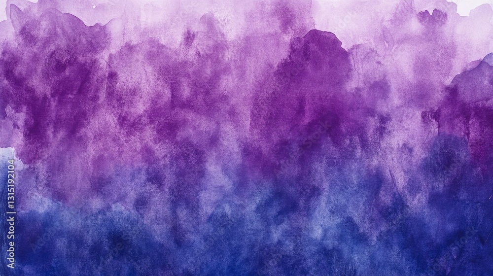 Poster a stunning display of watercolor artistry showcases a blend of soft purples and soothing blues, evok