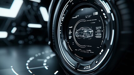 Futuristic Car Dashboard Display