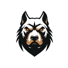 Dog logo. Dog head. Dog Head logo on white background. Vector illustration.