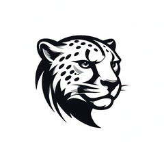 Cheetah logo. Cheetah head. Cheetah Head logo on white background. Vector illustration.