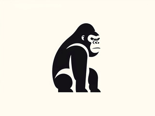 Gorilla logo. Vector illustration. © Shabeer