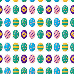 colorful easter eggs pattern