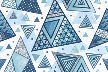 seamless geometric pattern with triangles