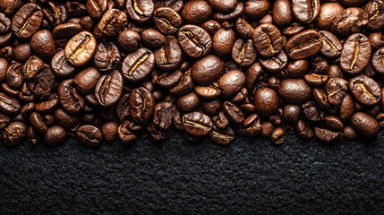 Naklejka premium Roasted coffee beans background