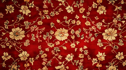 red carpet with gold pattern