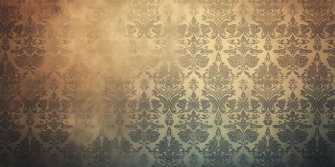 Ornate Floral Pattern in Shaded Gold and Gray Aesthetic Background